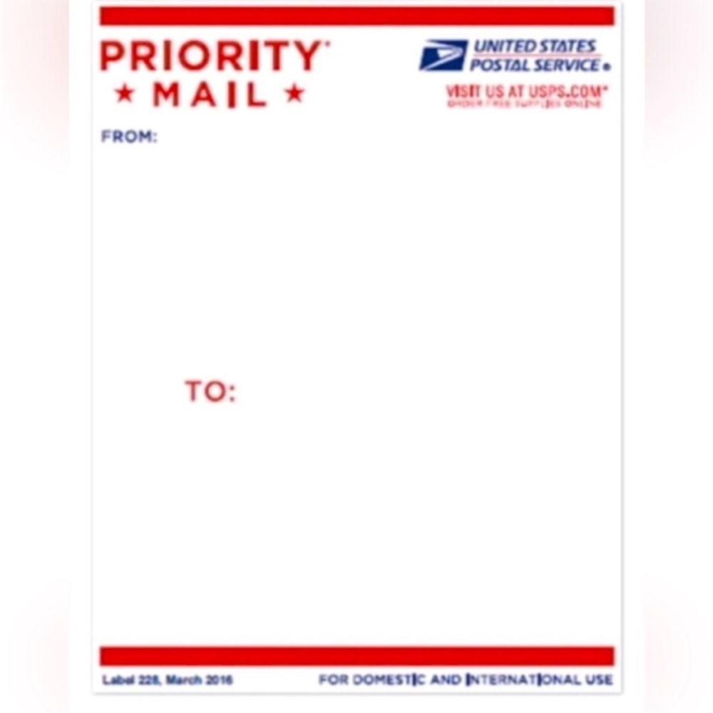 shipping label for Bundles over 5lbs